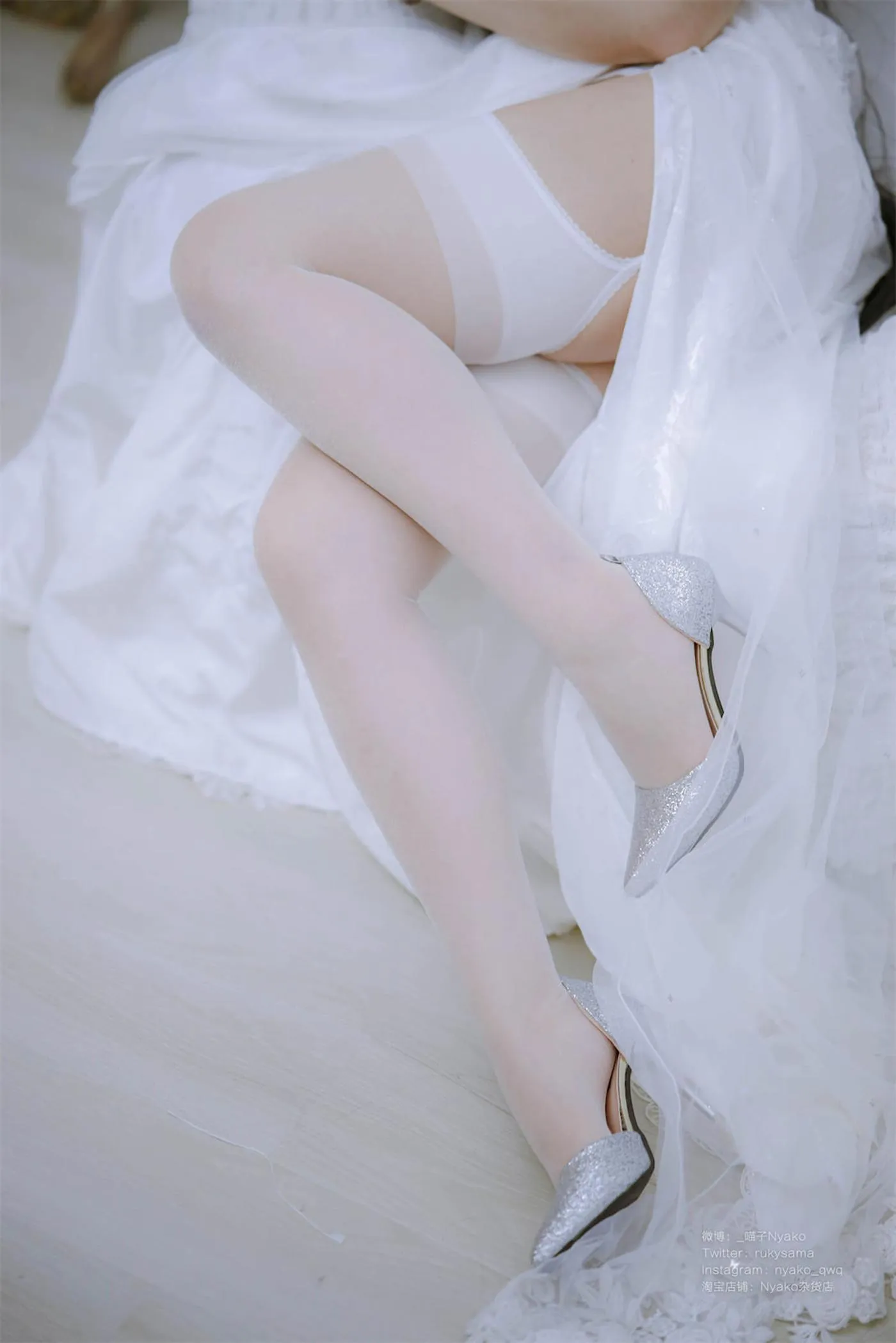 Nyako喵子 – NO.40 大凤纯白婚纱 [65P]插图5
